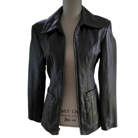 Wilsons Pelle Studio Leather Jacket Coat Size Medium - Picture 1 of 8